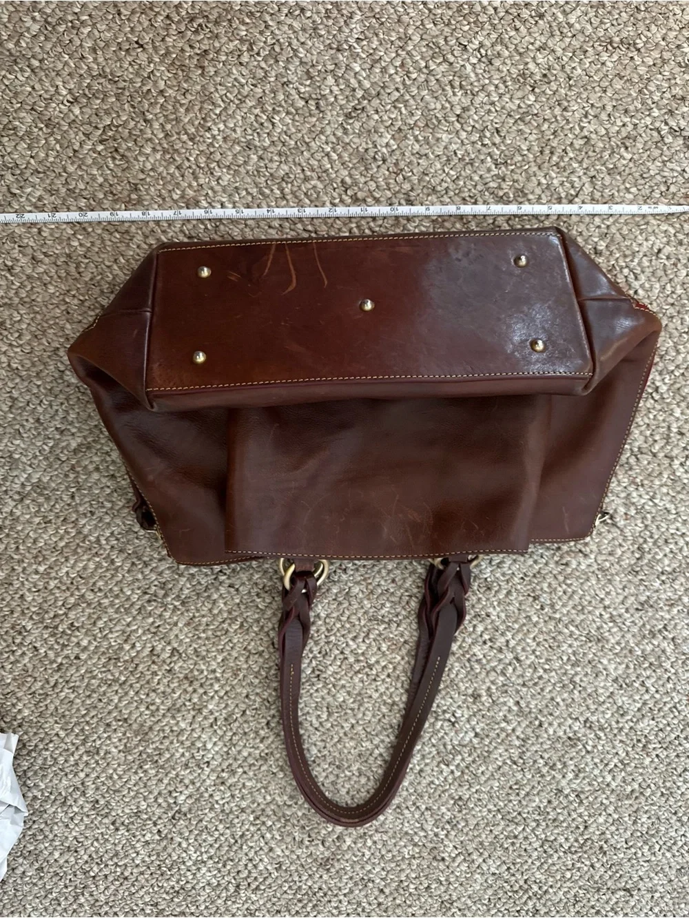 Dooney & Bourke Brown Florentine Large Zip Barlow